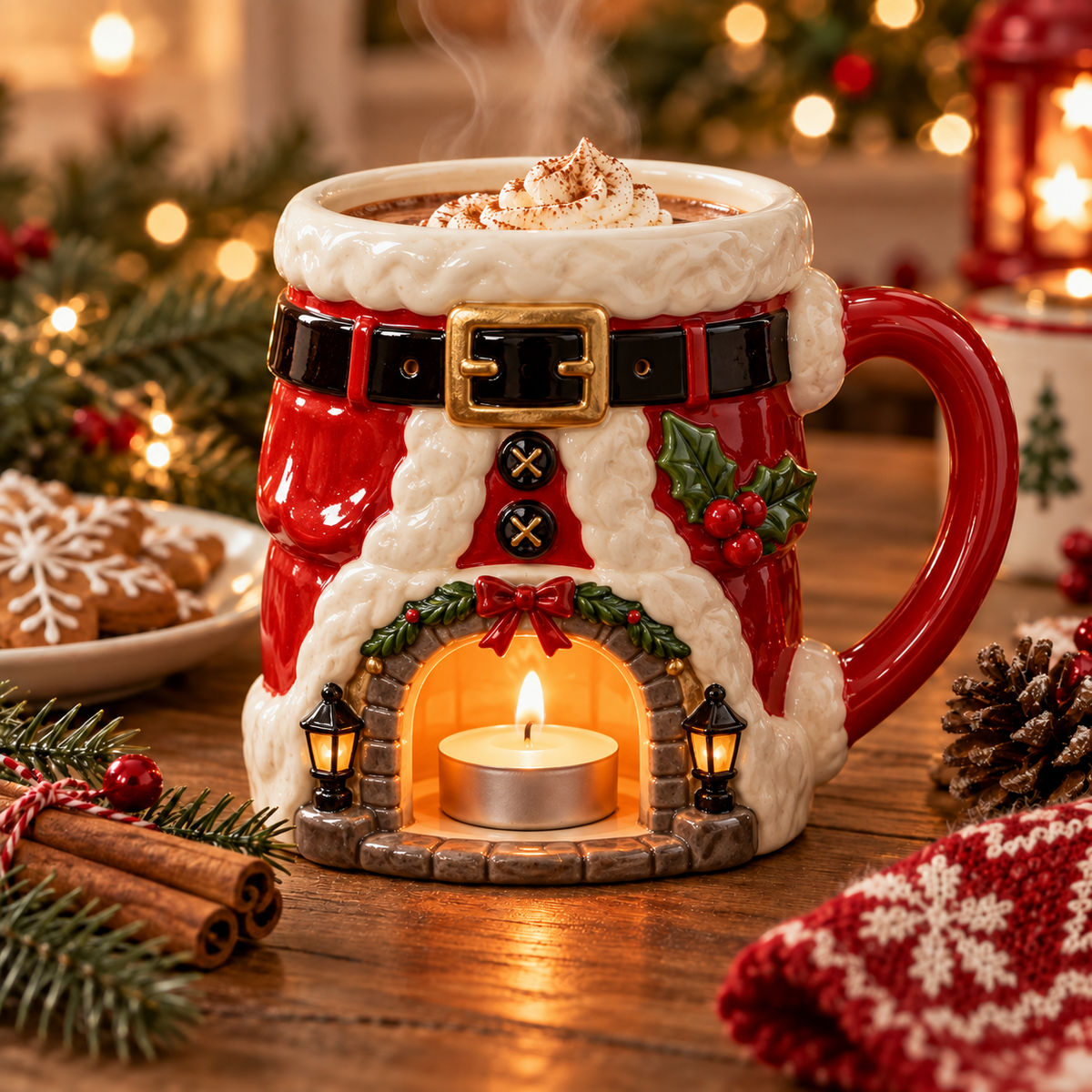 🎄 Christmas Warming Mug Collection™ – Mug & Chocolate Warmer