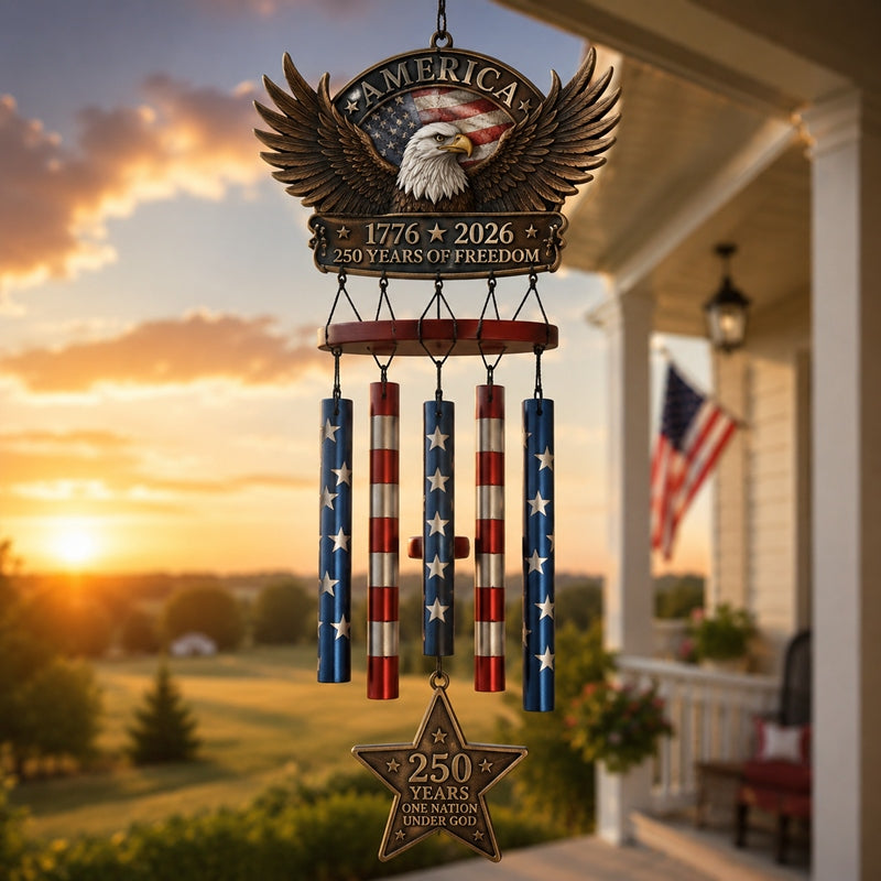 🔥Last Day 49% OFF🔥 - 250 Years of Freedom Patriotic Wind Chime