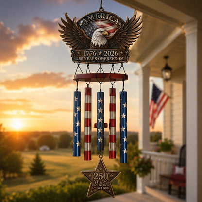 🔥Last Day 49% OFF🔥 - 250 Years of Freedom Patriotic Wind Chime