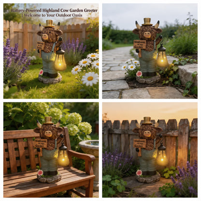 🔥Last Day 49% OFF🔥Scottish Highland Bull Garden Welcome Light