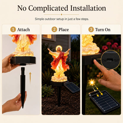 🔥Last Day 49% OFF✝️ Solar-Powered Jesus Garden Light✨