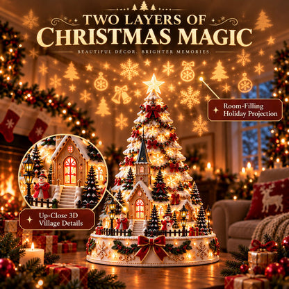🎄 Christmas Village Projection Light | 4 Festive Village Scenes | Magical Holiday Tabetop lDécor ✨