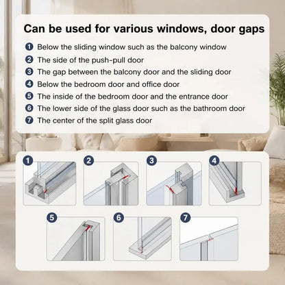 🌸Door Weather Stripping, Self-Adhesive Draft Stopper Seal for Doors & Windows🍀