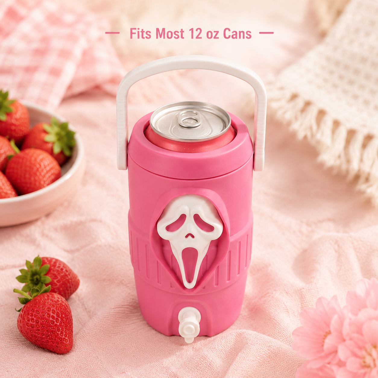 👻Portable Ghost Can Cooler – Fun Halloween Drink Holder for 12 oz Cans