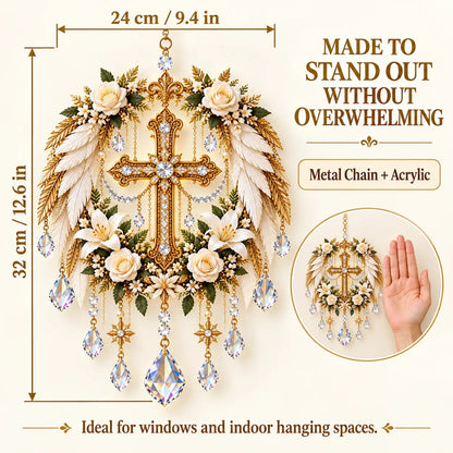 🔥HOT SALE🔥✝️ Christian Crystal Suncatcher | 5 Faith-Inspired Window Designs with Cascading Rainbow Crystals ✨
