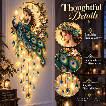 🦚✨Last Day 49% Peacock Fairy Starfall Wall Light