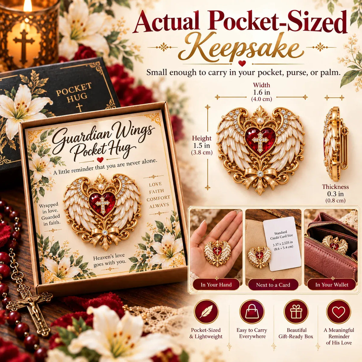 ✝️ Carry the Faith™ 3D Pocket Hug – A Little Reminder of Love (7 Designs)