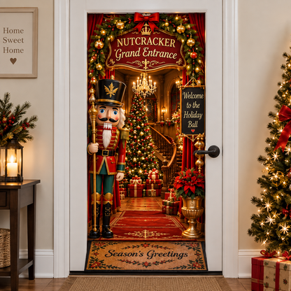 🎅Christmas Magic Door Portal™ – Life-Size Holiday Door Cover✈️