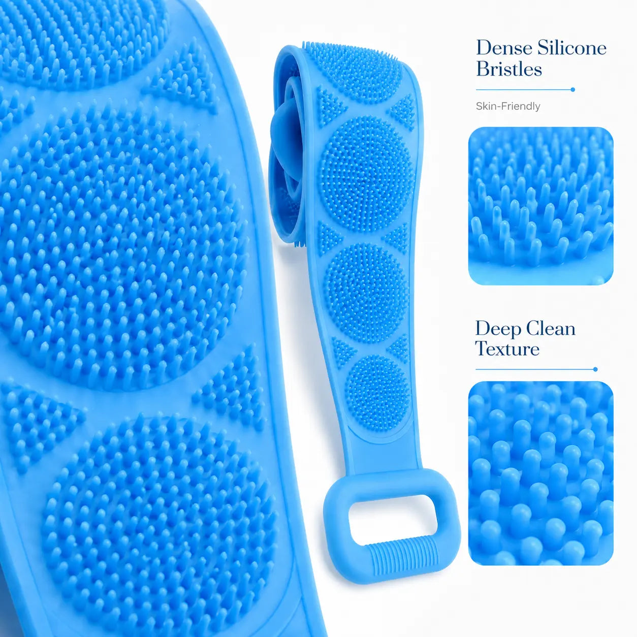 🛁Summer Limited-Time 50% OFF 💦Silicone Bath Brush Double-Sided Exfoliating Back Scrubber
