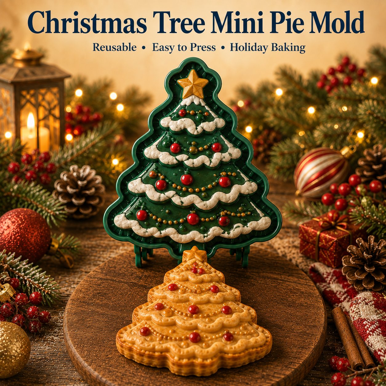 🔥😍 Last Day 49% OFF – 🎄 9-Design Christmas Mini Pie Mold Collection | Reusable Embossed Molds for Shaping Detailed Santa, Snowman, Reindeer, Tree & Holiday Pies 🥧✨