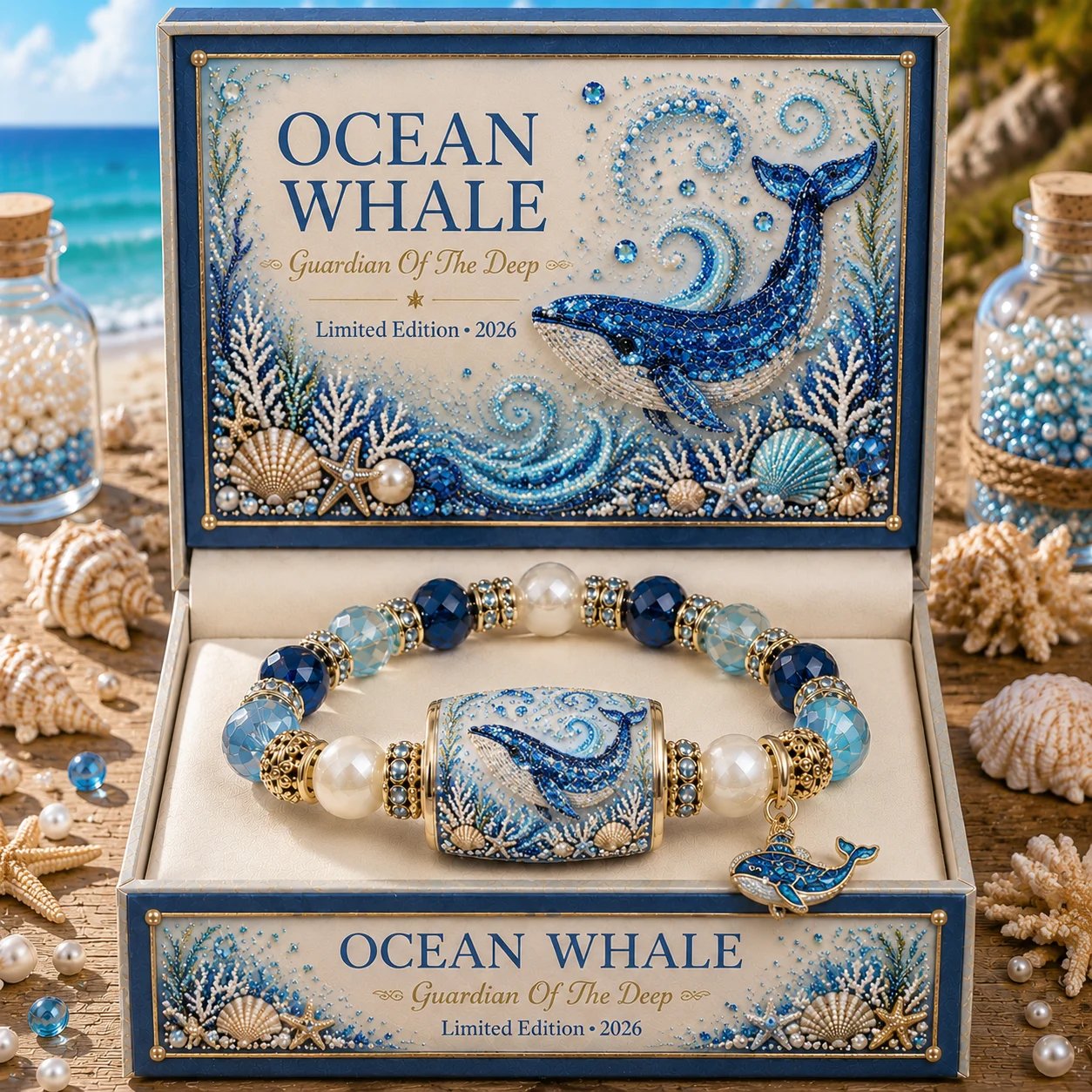 💥 Last Day 49% OFF – 🌊 Ocean Guardian Bracelet Collection | 7 Marine Creature Designs, Gemstone-Style Beads & Matching Sea Charms 🐚✨