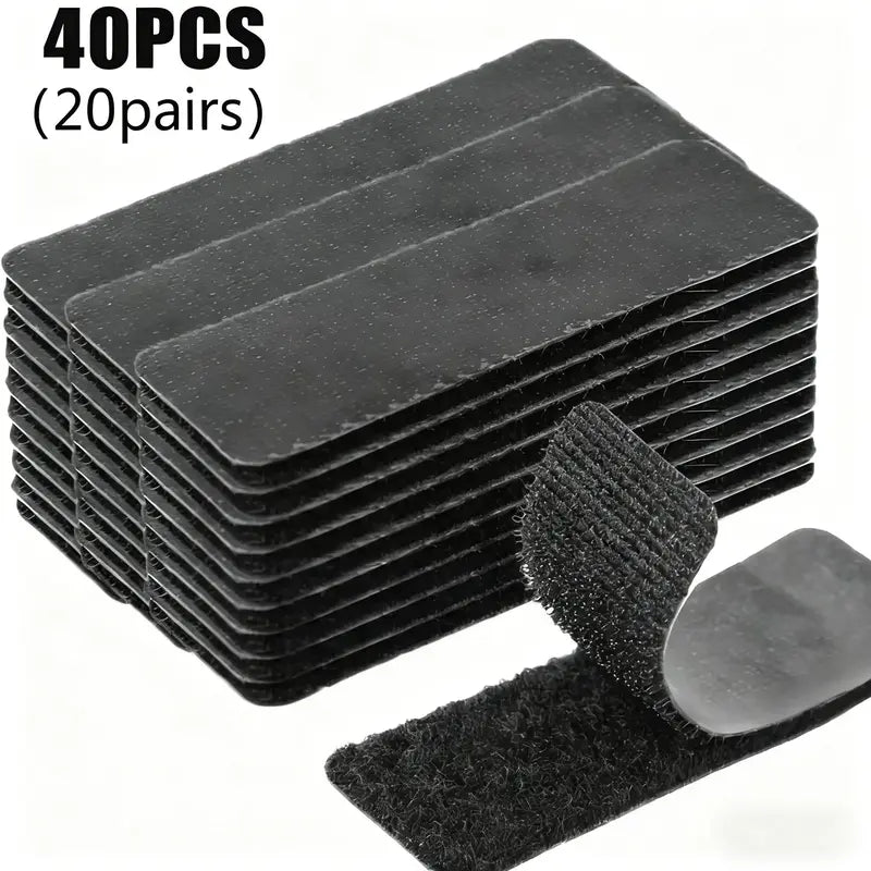 Heavy Duty Water-Resistant Reusable Self-Adhesive Double-Sided Hook-and-Loop Strips
