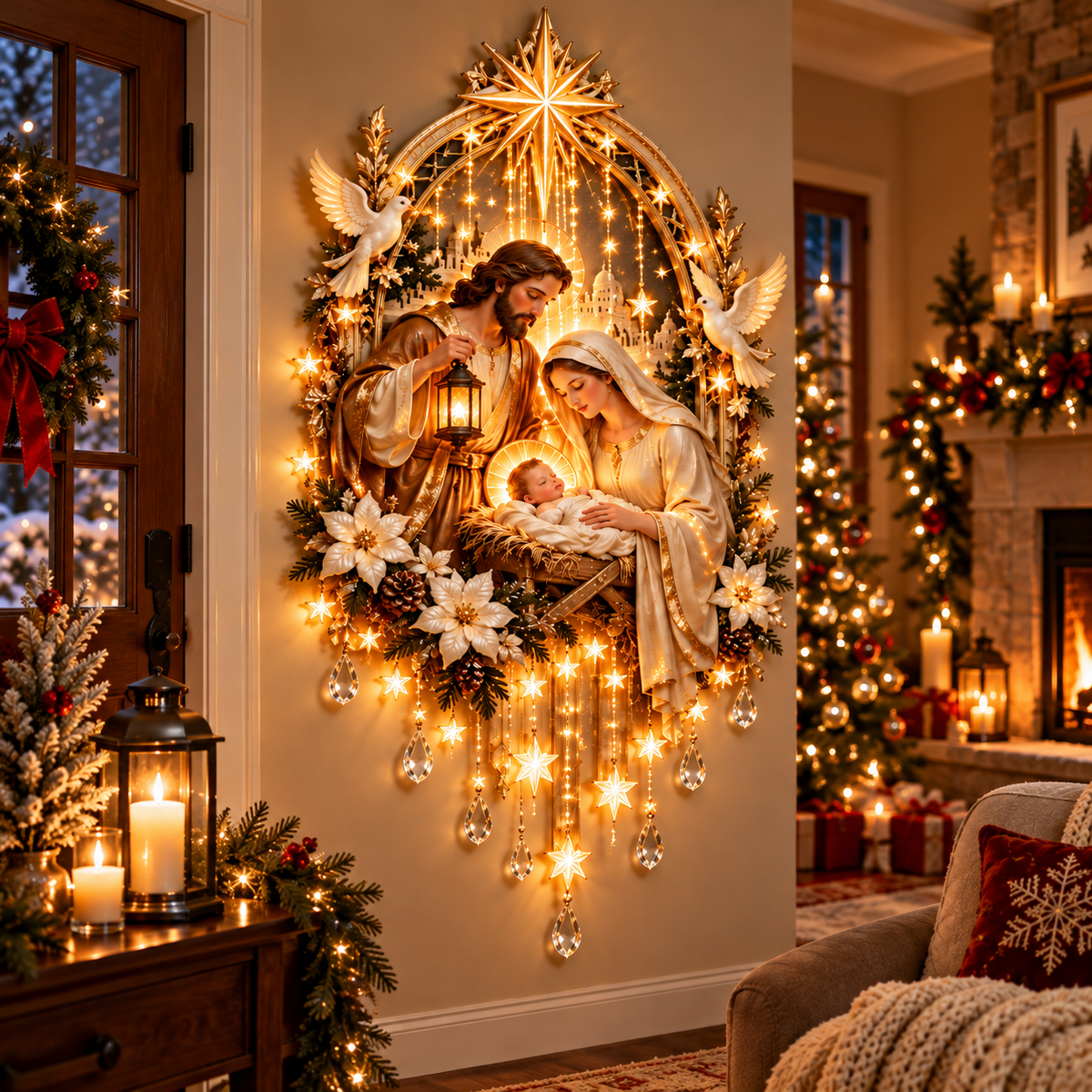 ✨✝️Light From Heaven™ Nativity Starfall Wall Light
