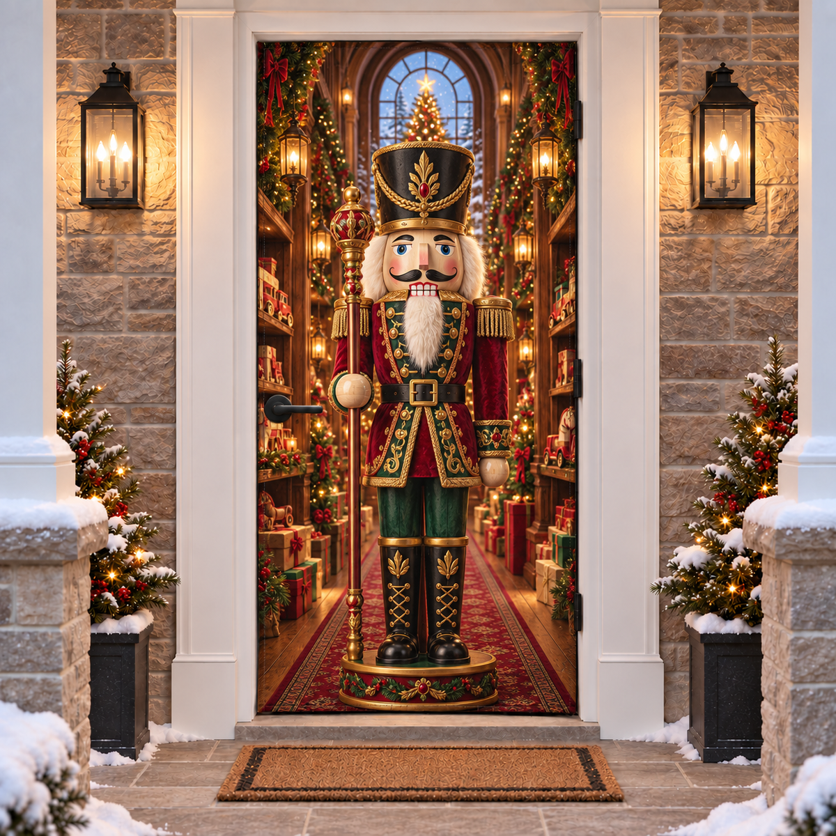 🎅Christmas Magic Door Portal™ – Life-Size Holiday Door Cover-Shop now!⏳