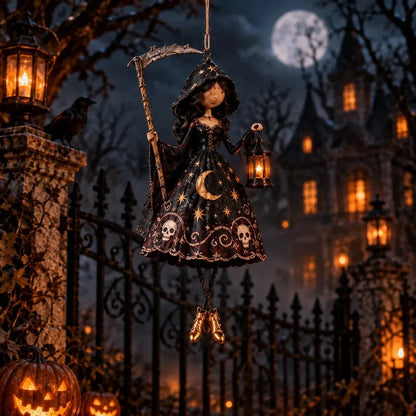 ⏳ Last Day 49% OFF – 🖤 Midnight Ladies™ Gothic Halloween Hanging Decor | 3 Spooky Character Styles for Porches, Entryways & Indoor Displays 🎃