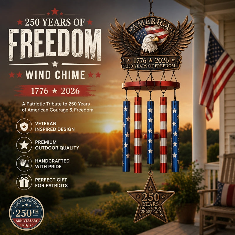 🔥Last Day 49% OFF🔥 - 250 Years of Freedom Patriotic Wind Chime