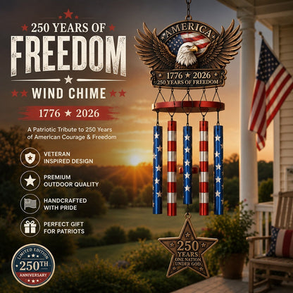🔥Last Day 49% OFF🔥 - 250 Years of Freedom Patriotic Wind Chime