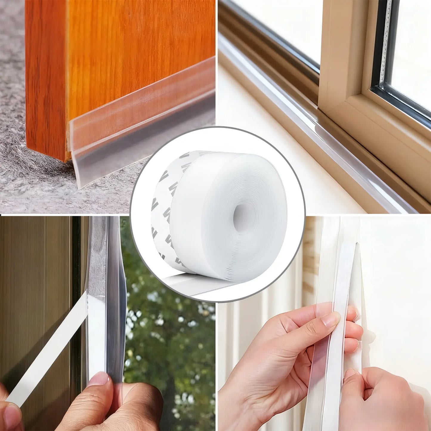 🌸Door Weather Stripping, Self-Adhesive Draft Stopper Seal for Doors & Windows🛒