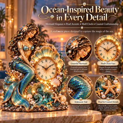 ✨ Last Day 50% OFF -🧜‍♀️Mermaid Pearl Clock