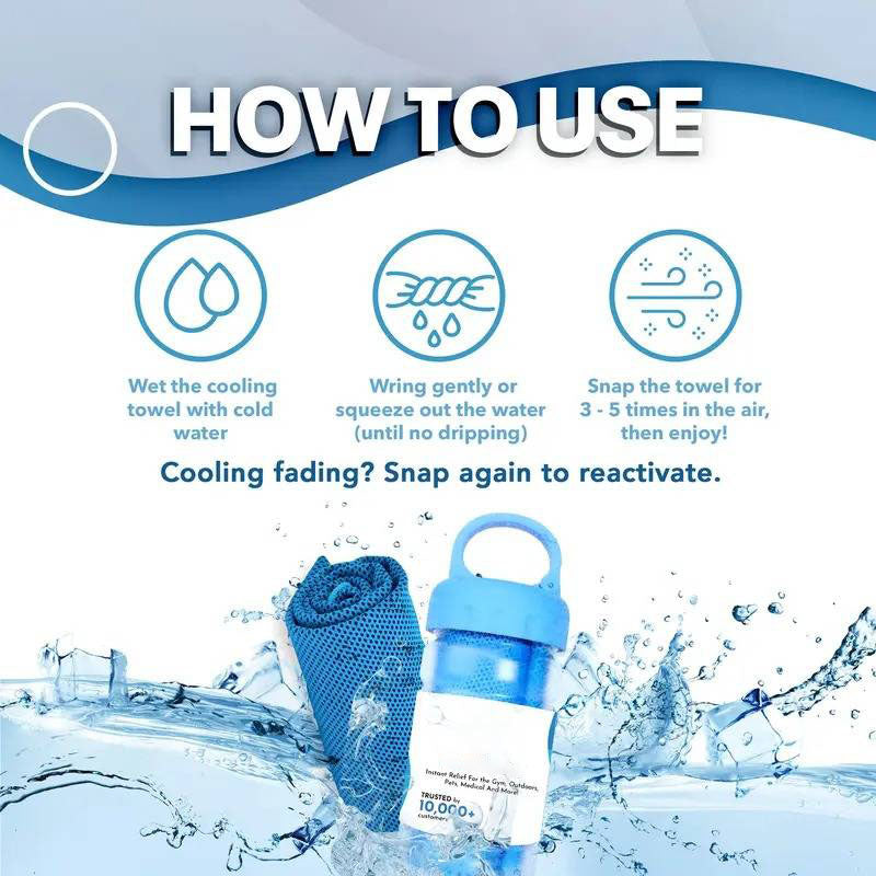 Instant Cooling Towel – Quick Dry Sports Towel for Gym, Travel & Outdoor Activities