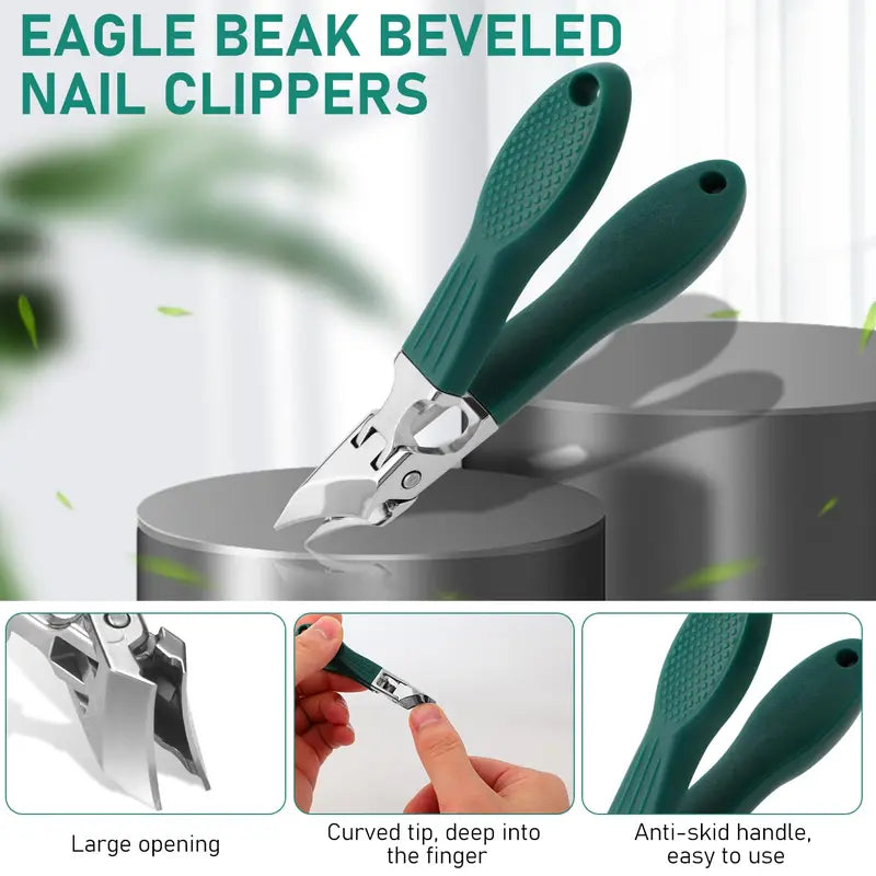 Black angled nail clipper only package