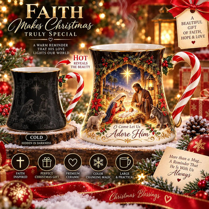 🔥Last Day 49% OFF-🎄Christmas Magic Color-Changing Mug – Heat Reveal Holiday Gift