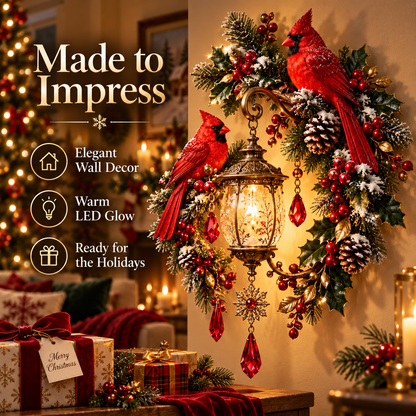 ✨Last Day 49% OFF✨Cardinal Christmas Lantern Glow™ – Lighted Holiday Wall Decor