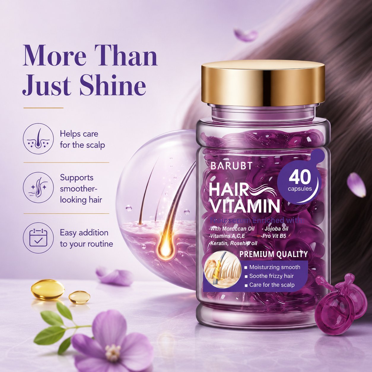 Hair Vitamin Nourishing Oil Capsules