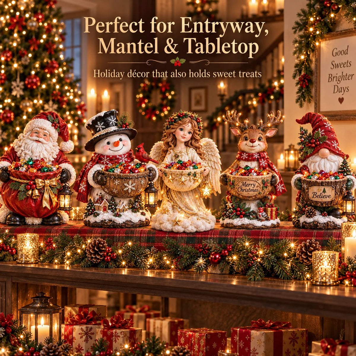 ?? Christmas Sale ¨C 50% OFF ? Lighted Christmas Candy Bowl Collection ¨C 5 Festive Holiday Designs