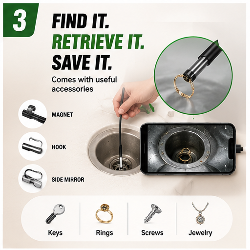 5M Waterproof Endoscope Camera