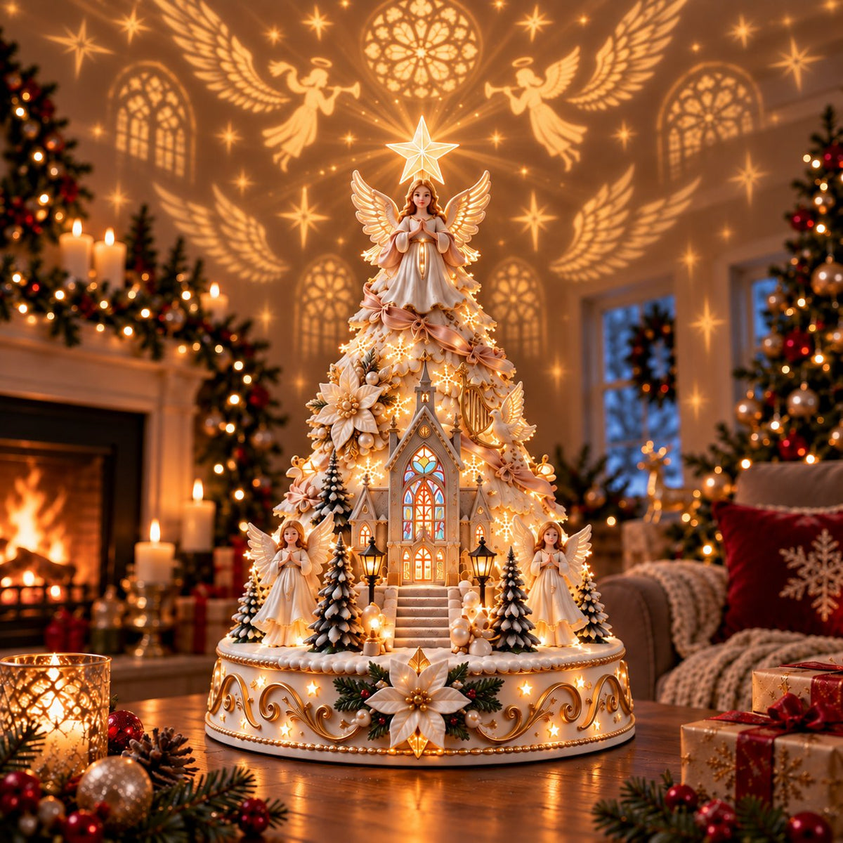 🎄 Christmas Village Projection Light | 4 Festive Village Scenes | Magical Holiday Tabetop lDécor ✨