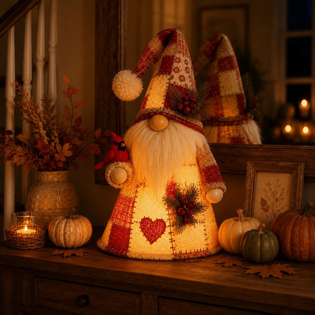 🔥 LAST DAY 49% OFF – 🐦 Patchwork Bird Gnome Light Collection