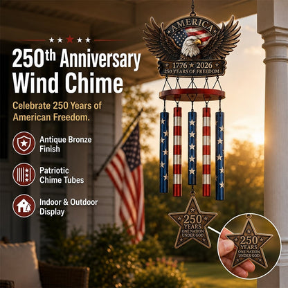 🔥Last Day 49% OFF🔥 - 250 Years of Freedom Patriotic Wind Chime