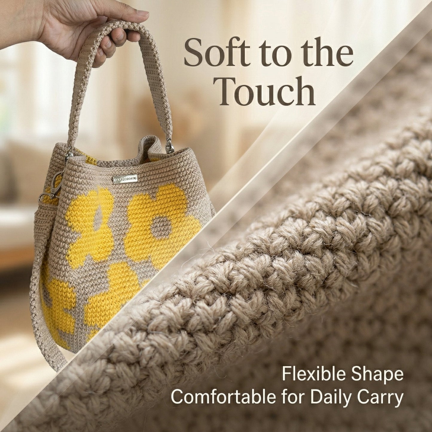 🌼Handmade Crochet Flower Tote 🌼✨