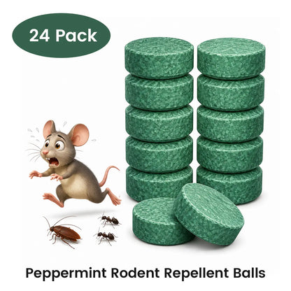 Pesticide-Free 100% Natural Peppermint Oil Mouse & Pest Repellent Balls (12 Pack), Pet Friendly, Safe Rodent Deterrent for Indoor, Outdoor, Home & Garage,
