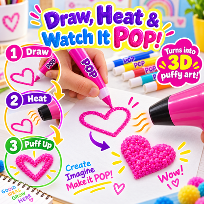 🦘🎁 3D Relief Art Pen – Turn Flat Drawings Into Touchable 3D Art🍀