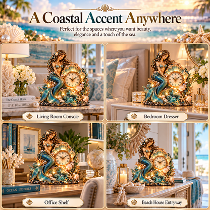 ✨ Last Day 50% OFF -🧜‍♀️Mermaid Pearl Clock
