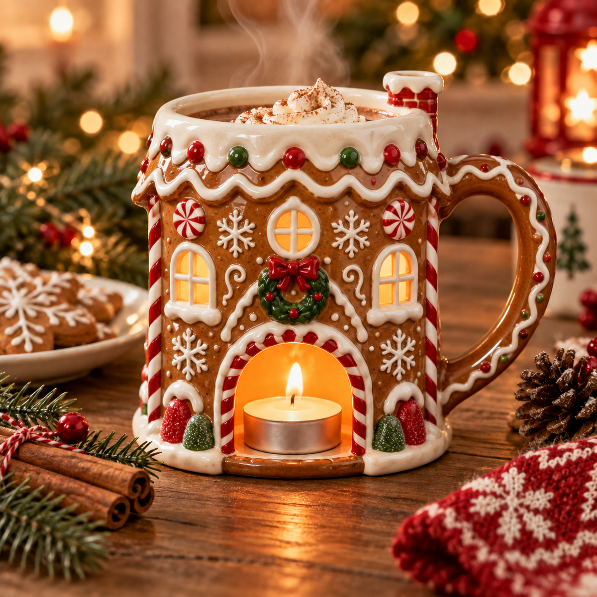 🎄 Christmas Warming Mug Collection™ – Mug & Chocolate Warmer