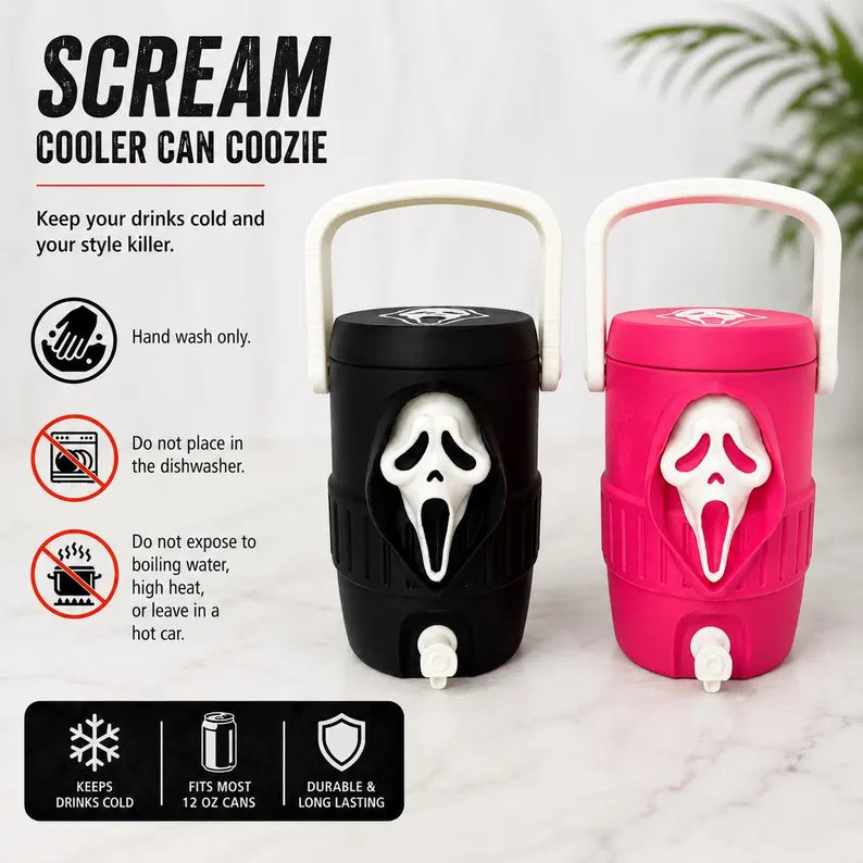 👻Portable Ghost Can Cooler – Fun Halloween Drink Holder for 12 oz Cans