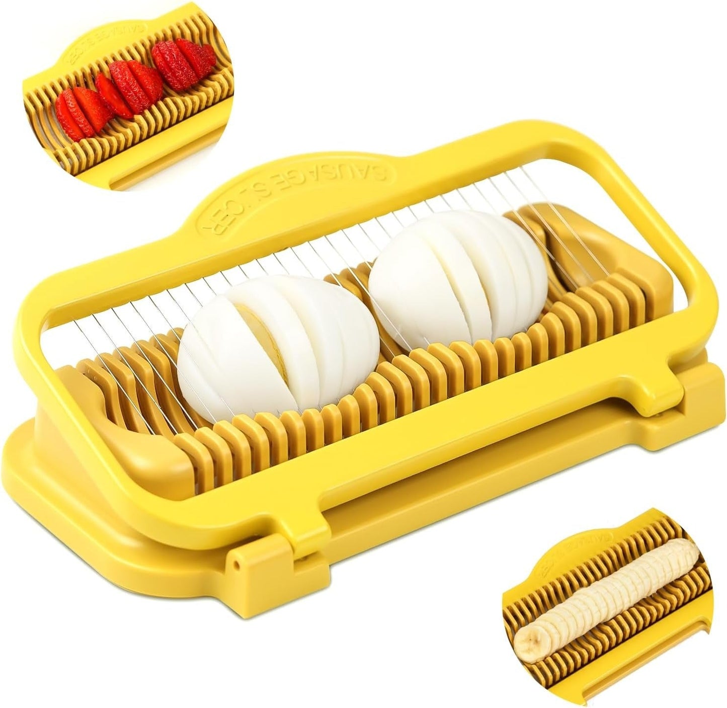 🔥LAST DAY 50% OFF-Egg Slicer for Hard Boiled Eggs Banana Slicer✅