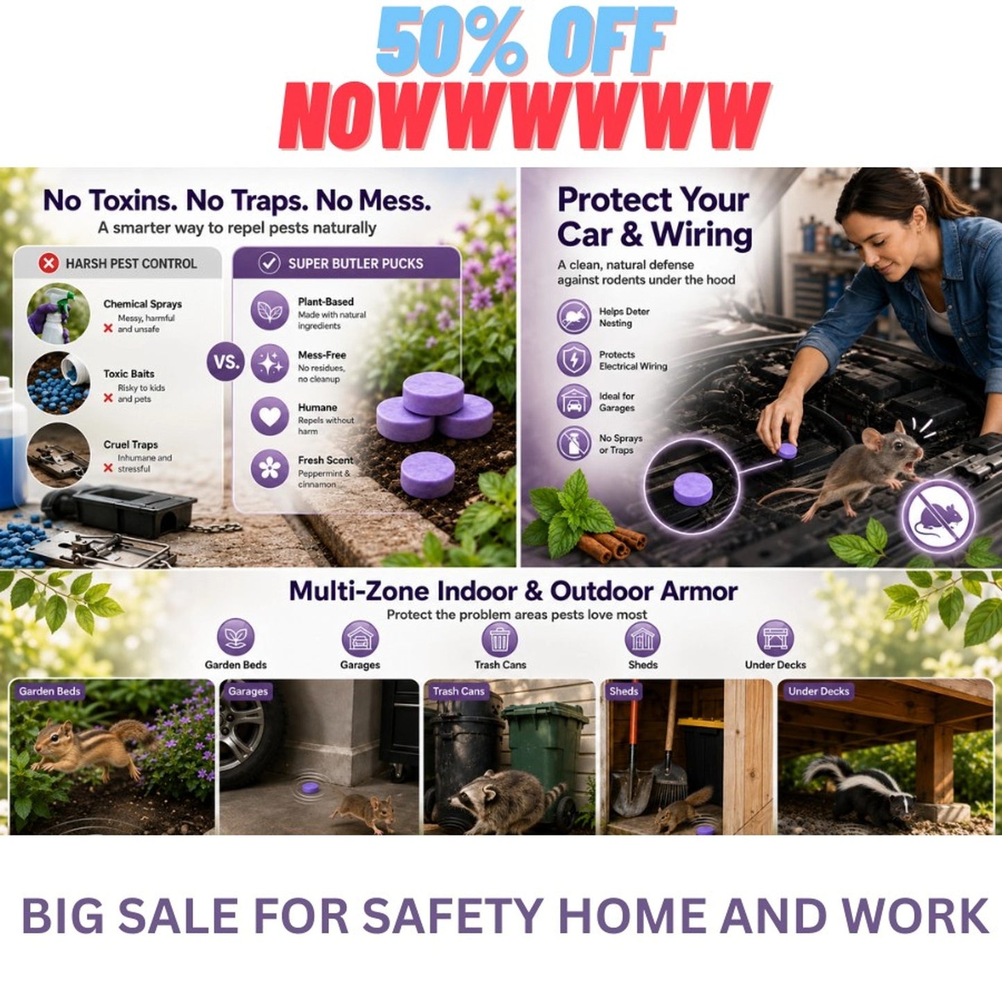 💥LAST DAY SALE 50%OFF💥All-Natural Pest & Rodent Repellent Pucks🐭