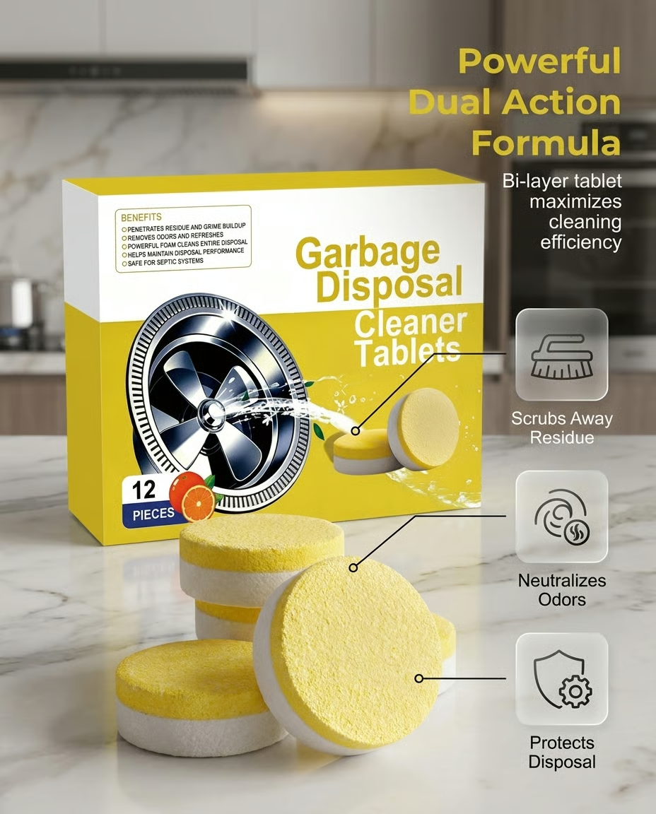 Foaming action in a kitchen drain