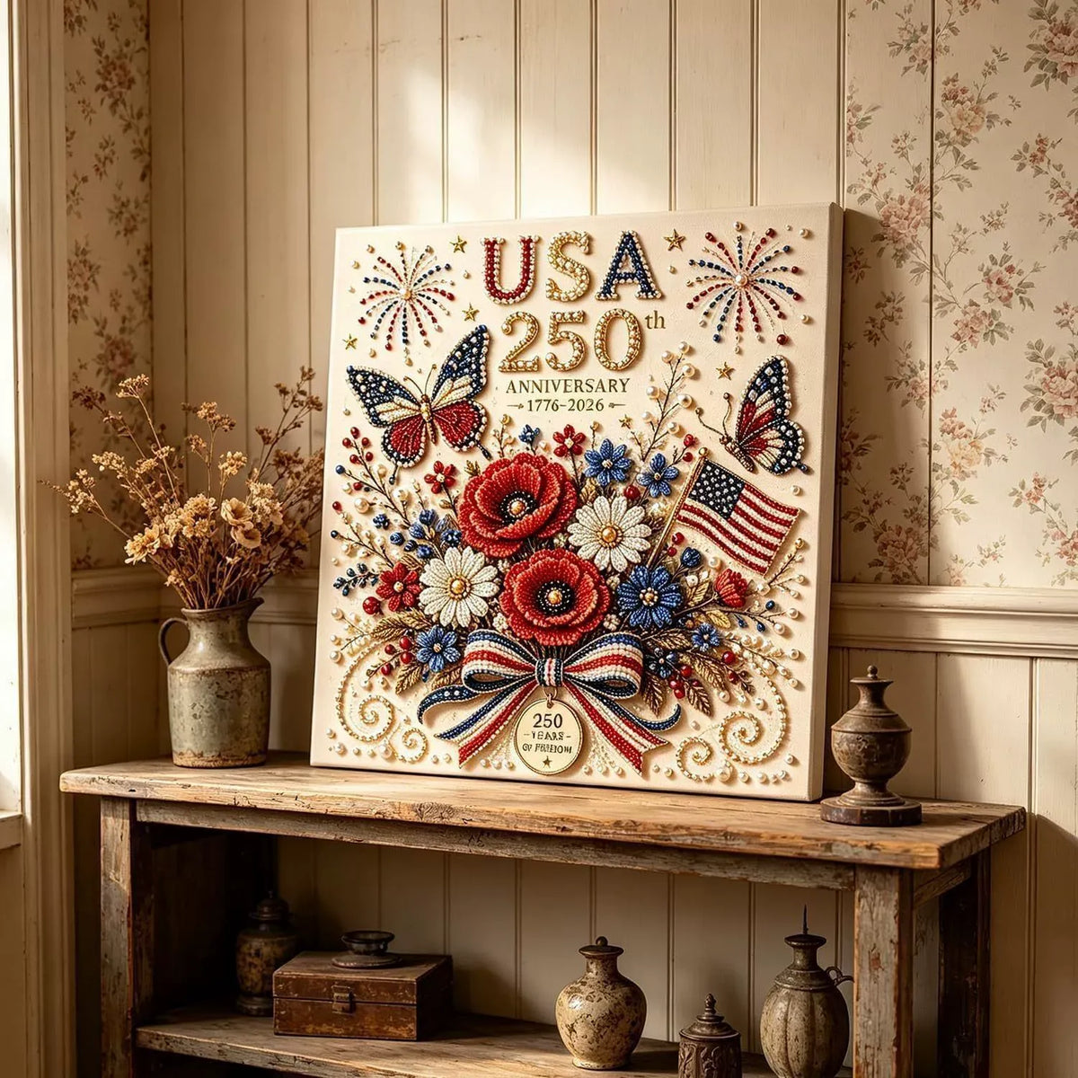 🎁Last Day 49% OFF-USA 250th Anniversary DIY Pearl Painting Kit ✨❤️‍🔥