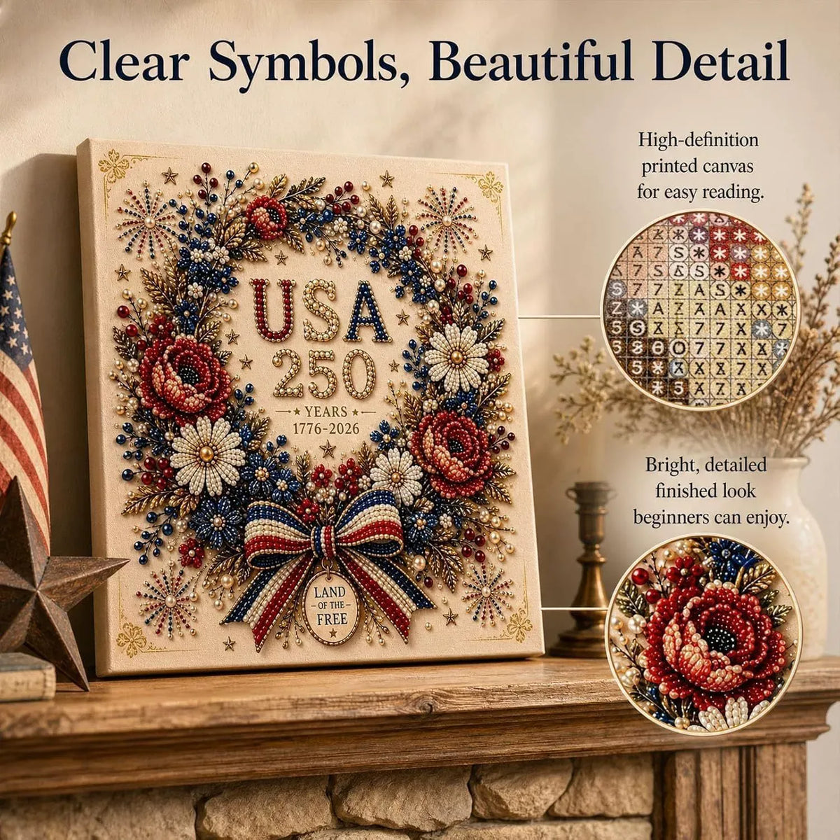 🎁Last Day 49% OFF-USA 250th Anniversary DIY Pearl Painting Kit ✨❤️‍🔥