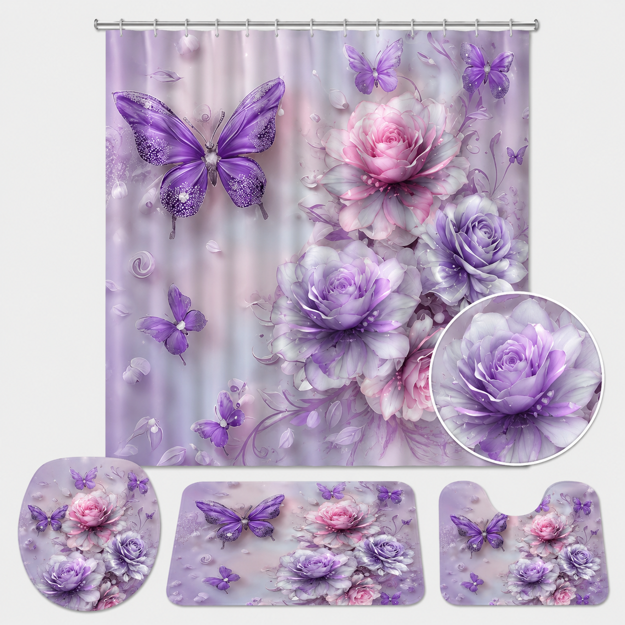 Butterfly Bloom Bathroom Set
