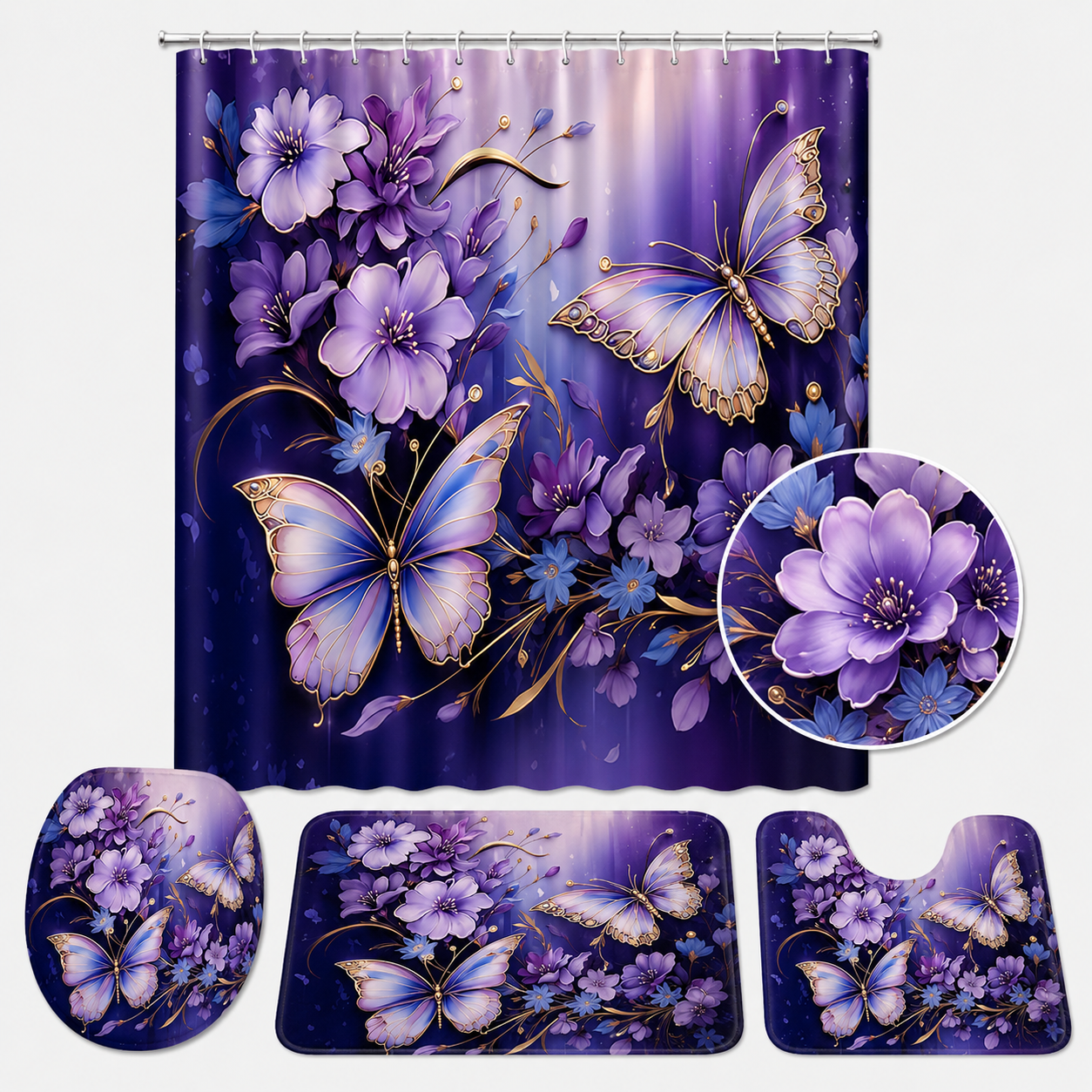 Butterfly Bloom Bathroom Set