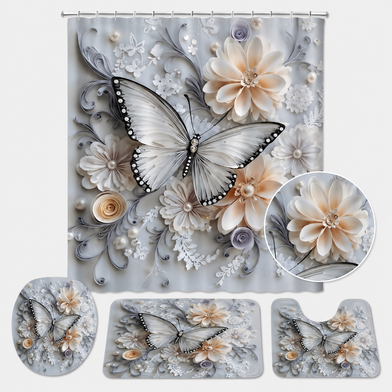 Butterfly Bloom Bathroom Set