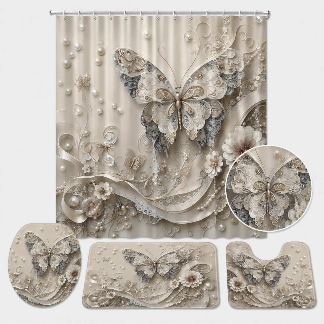 Butterfly Bloom Bathroom Set