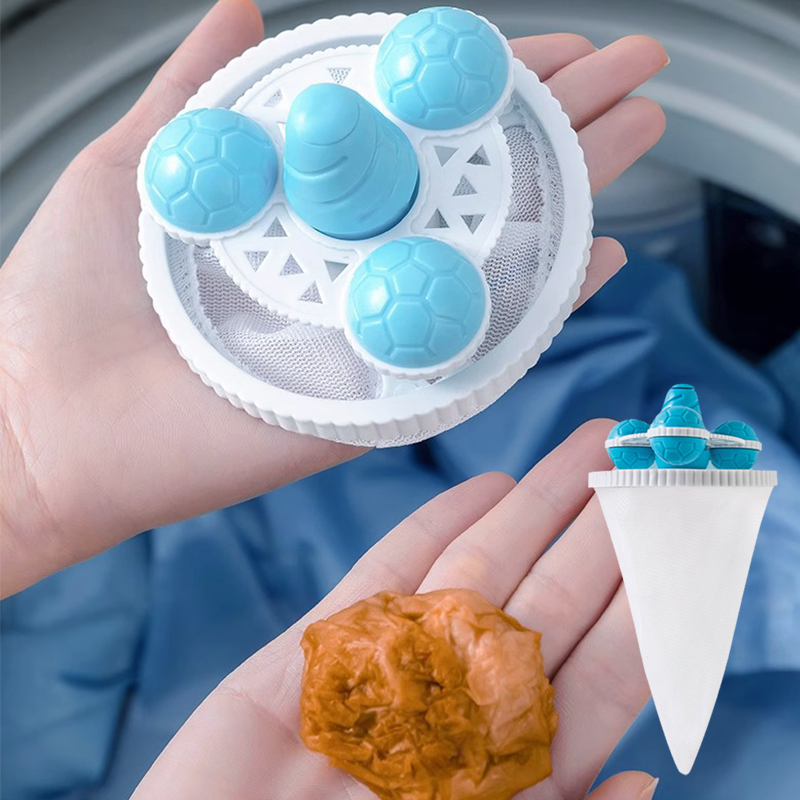 Upgraded Washing Machine Filter Bag Hair Removal Cleaning Floating Laundry Ball