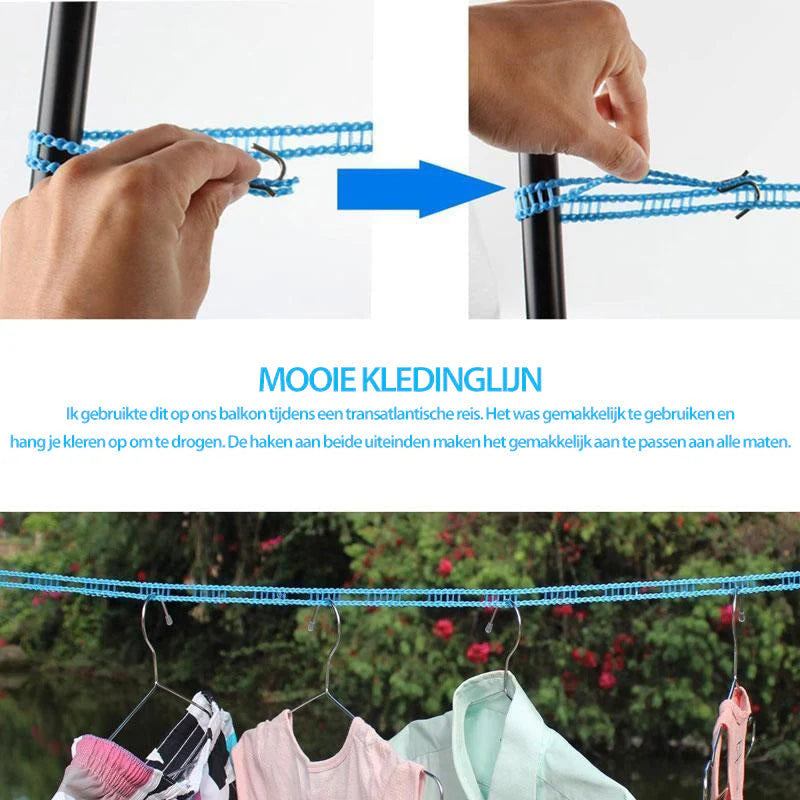 🔥 Last Day Sale 50% OFF – Retractable Windproof Clothesline